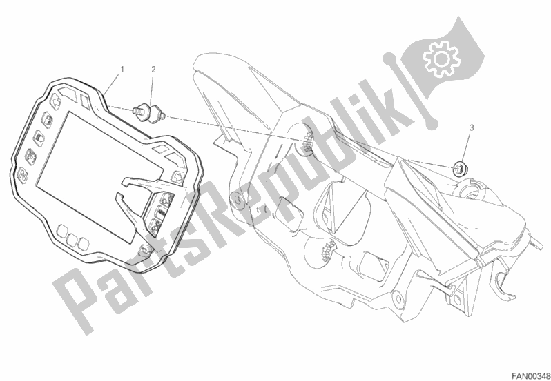 Tutte le parti per il Pannello Degli Strumenti del Ducati Multistrada 950 S Touring 2020